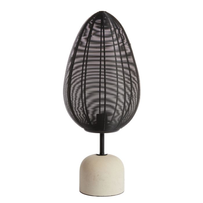 Table lamp Ø26x61 cm JOLEY matt black+white marble