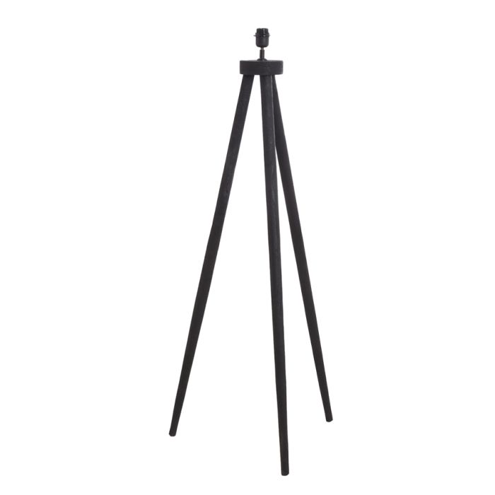 Floor lamp tripod 52x52x122 cm ILIAS wood matt black