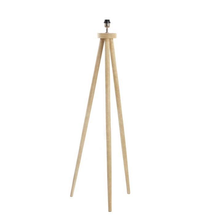 Floor lamp tripod 52x52x122 cm ILIAS wood matt natural