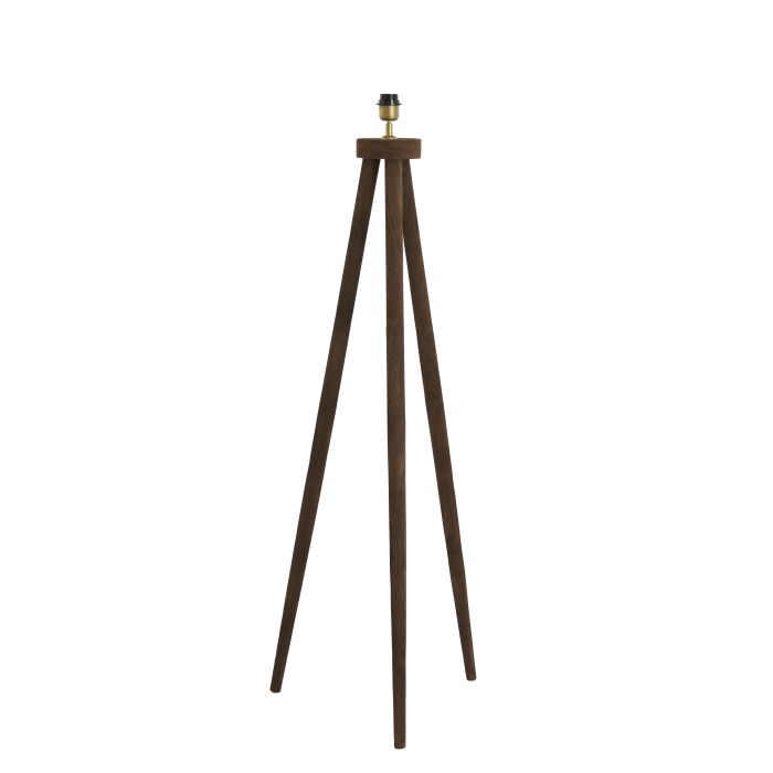 Floor lamp tripod 52x52x122 cm ILIAS wood matt dark brown