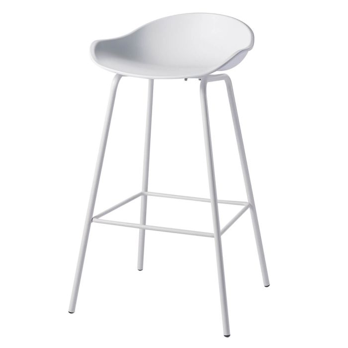 Bar stool 75 cm Metal Plastic Romeo Mono White