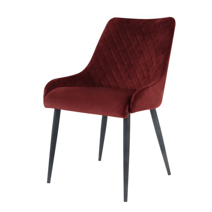 Dining room chairs Velvet Velvet Bella - Velvet Bordeaux red