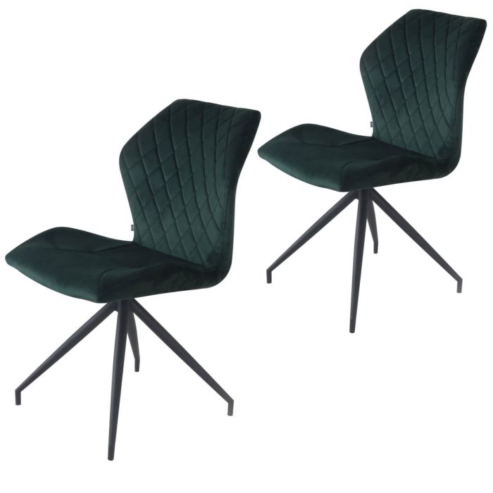Dining room chairs Velvet and Bouclé  Rocky - Green