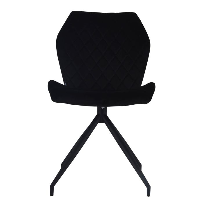Dining room chairs Velvet and Bouclé Rocky - Black