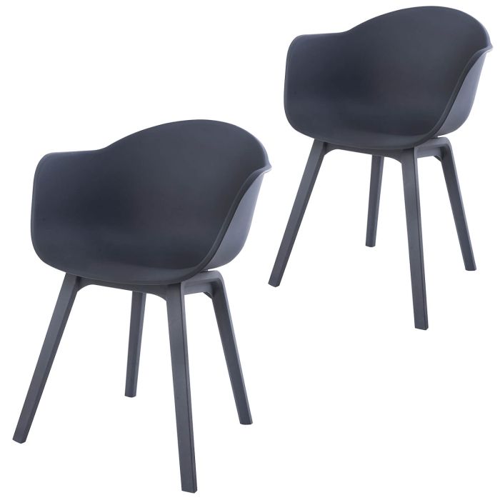 Garden chairs Plastic  Romeo - Dark gray