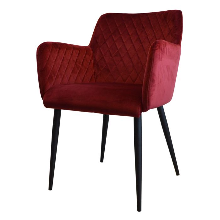 Dining room chair Velvet Velvet Rose - Velvet Bordeaux red