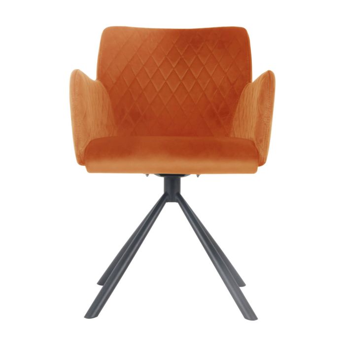 Dining room chair 180 degrees rotating Rose - Velvet Oranje