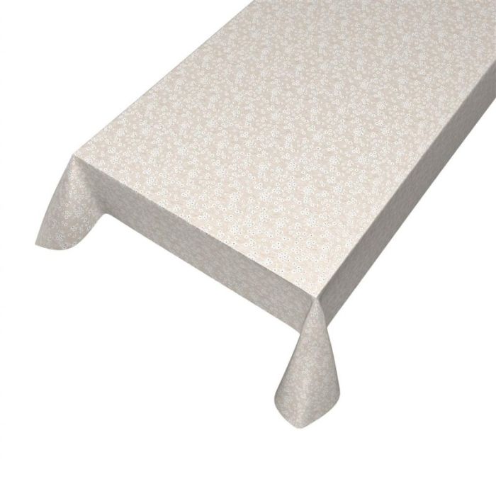 Milflores Tablecloth Coated Linen sand 140cmx20mtr