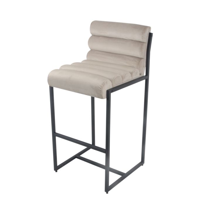 Bar stool Design stool 75 cm Velvet Tony - Velvet Taupe