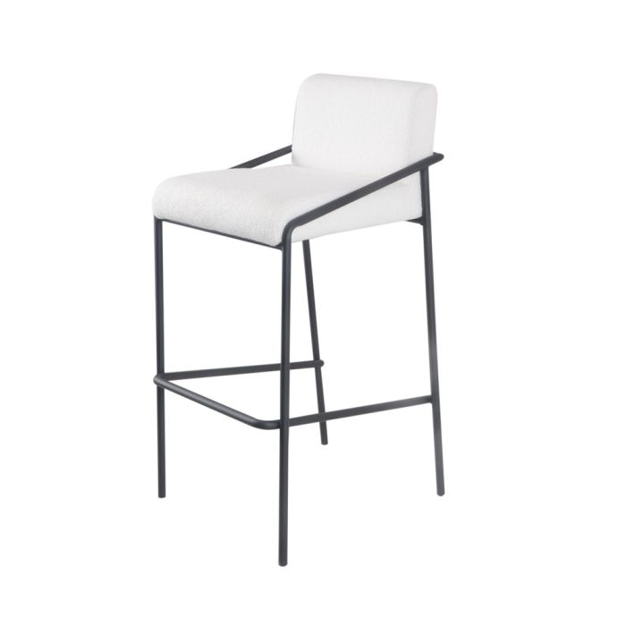 Bar stool metal 75 cm Teddy fabric Lev