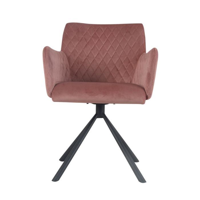 Dining room chair 180 degrees rotating Rose - Velvet Pink