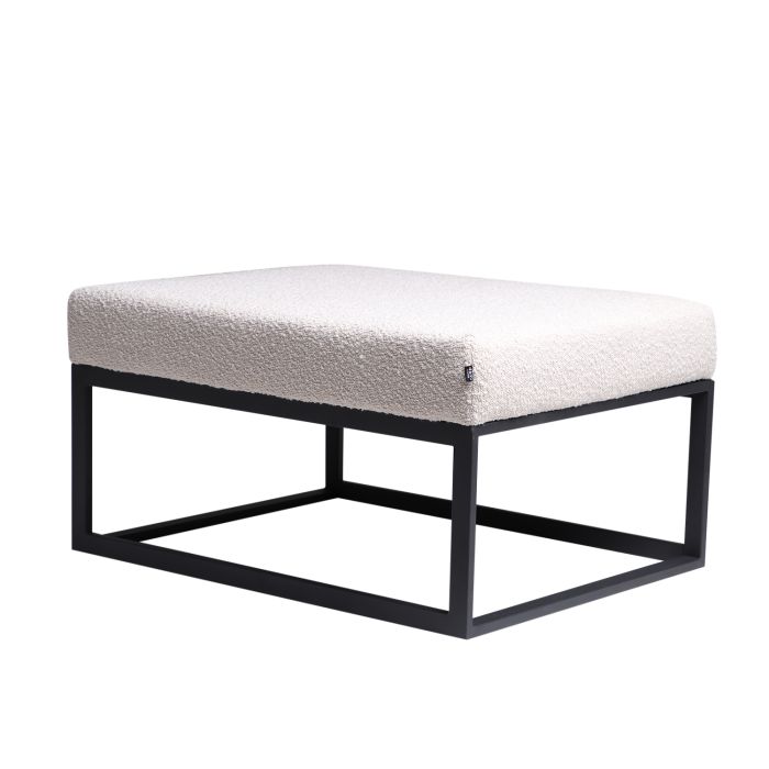 Pouf Hocker footstool side table Boucle 75cm Otto