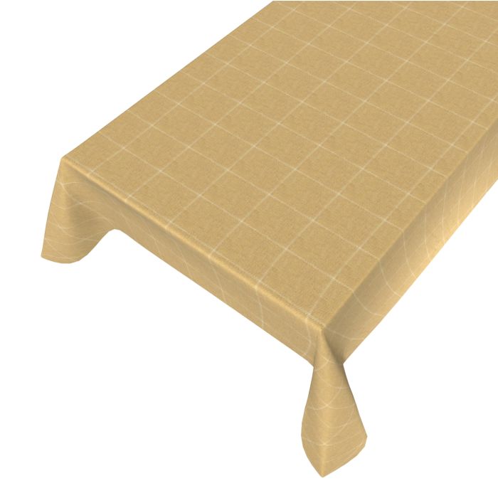 Darron Tablecloth Coated Linen yellow 140cmx20mtr