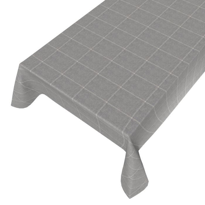 Dylan Tablecloth Coated Linen anthracite 140cmx20mtr