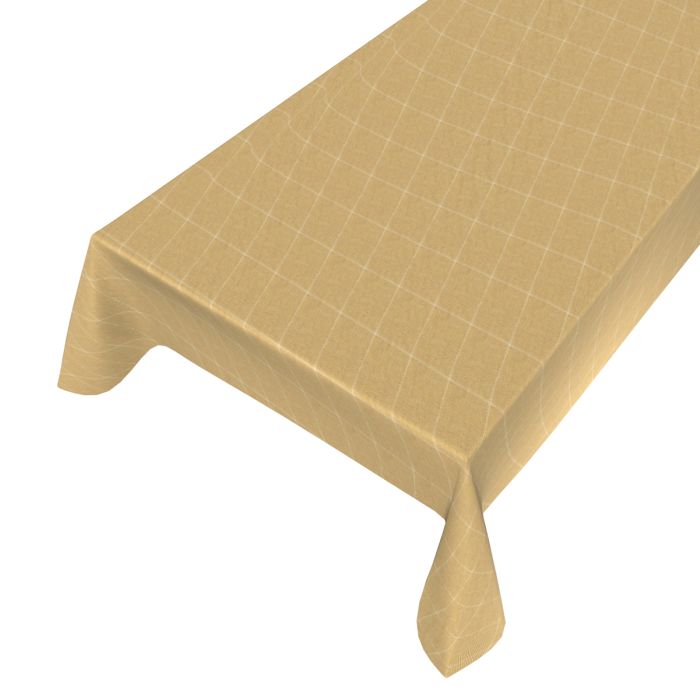 Dylan Tablecloth Coated Linen yellow 140cmx20mtr