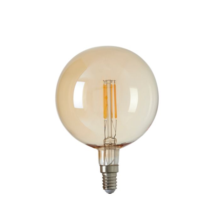 LED globe Ø9,5 cm LIGHT 4W amber E14 dimmable