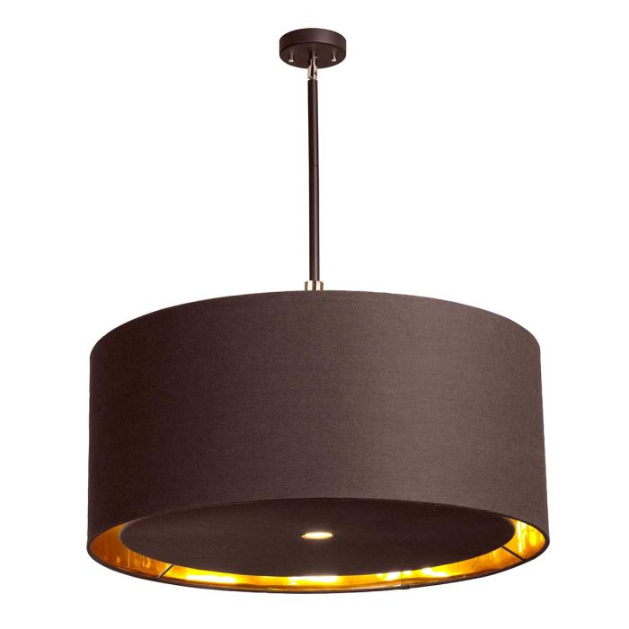 Balance 4 Light Extra Large Pendant - Brown and Polished Brass