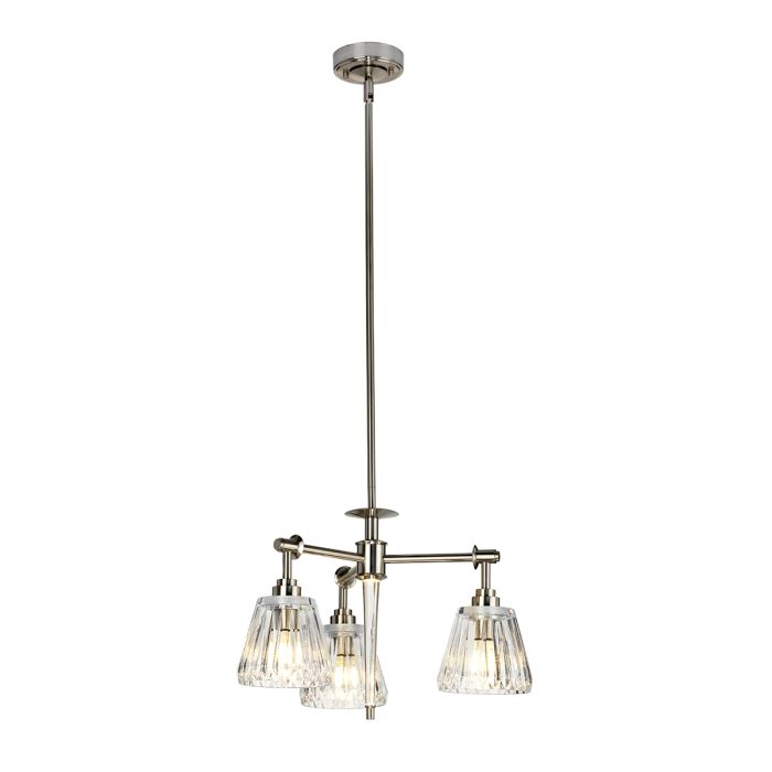 Agatha 3 Light Pendant - Brushed Nickel