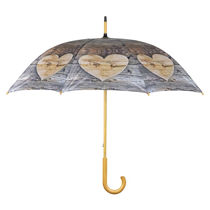 Umbrella wood heart 105cm