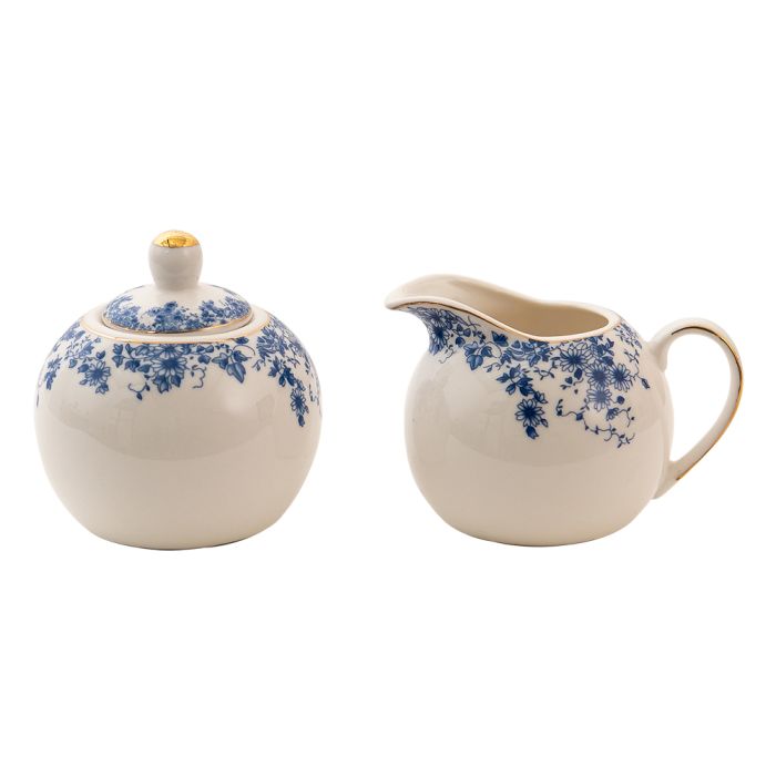 Milk jug and sugar bowl 11x9x8 / Ø 9x9 cm - set (2)