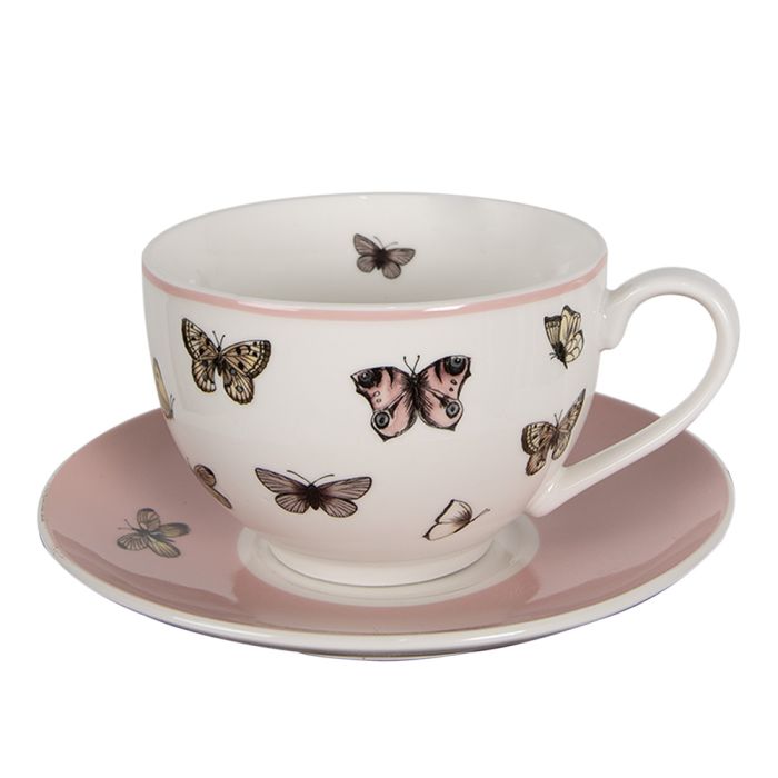 Cup and saucer 12x9x6 cm / Ø 14x2 cm / 200 ml - pcs