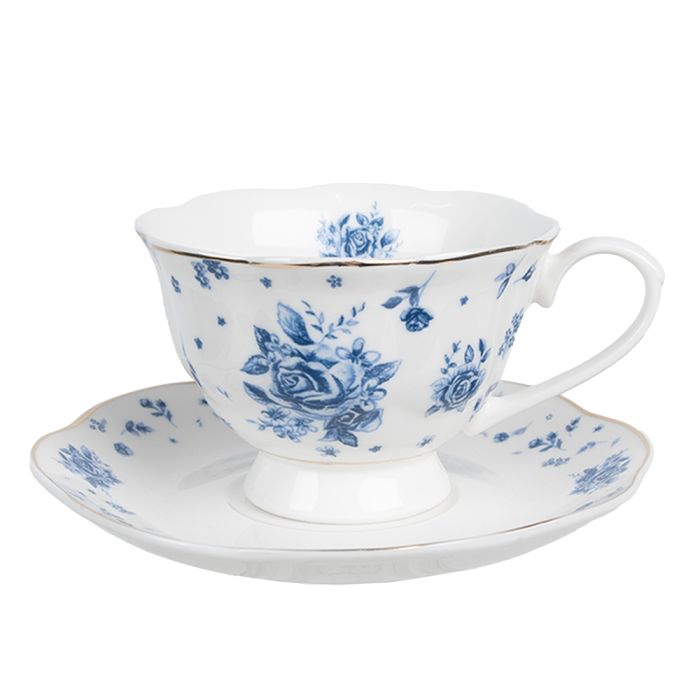 Cup and saucer 12x9x6 cm / Ø 14x2 cm / 200 ml - pcs