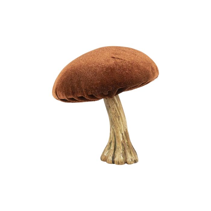 velvet decoration mushroom rust 10cm