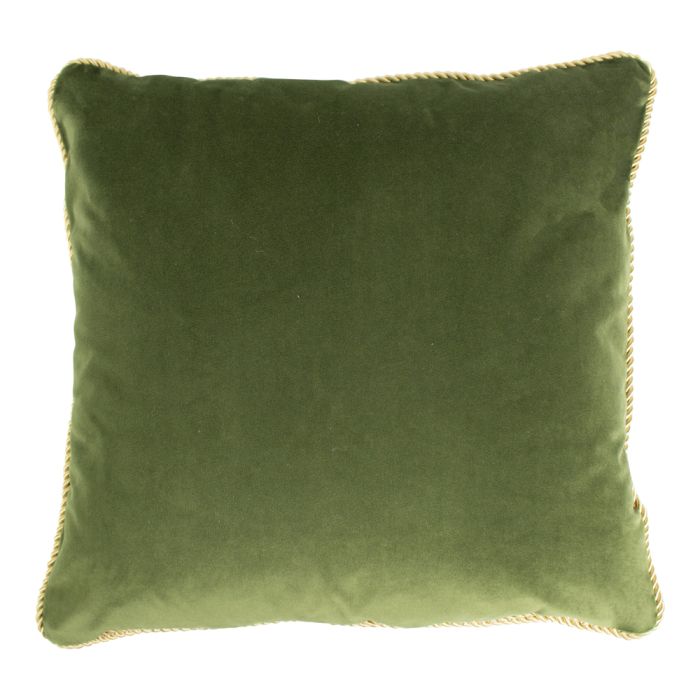 Cushion velvet gold apple green 45x45cm