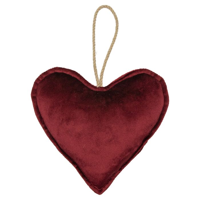 hanging decoration heart bordeaux 16cm