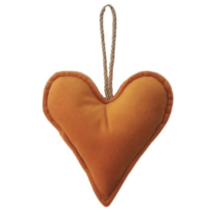 hanging decoration heart orange