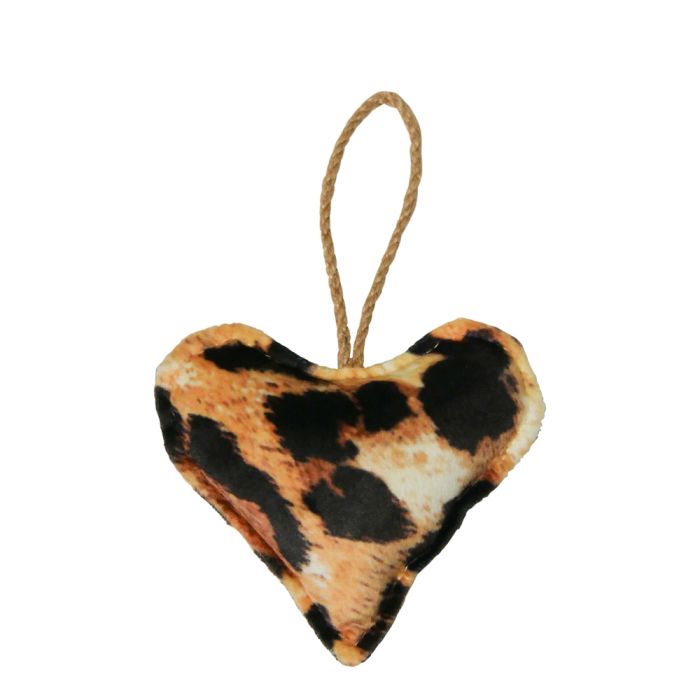 hanging decoration heart leopard 10cm