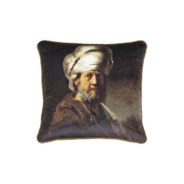 classic velvet cushion man's turban 45x45cm
