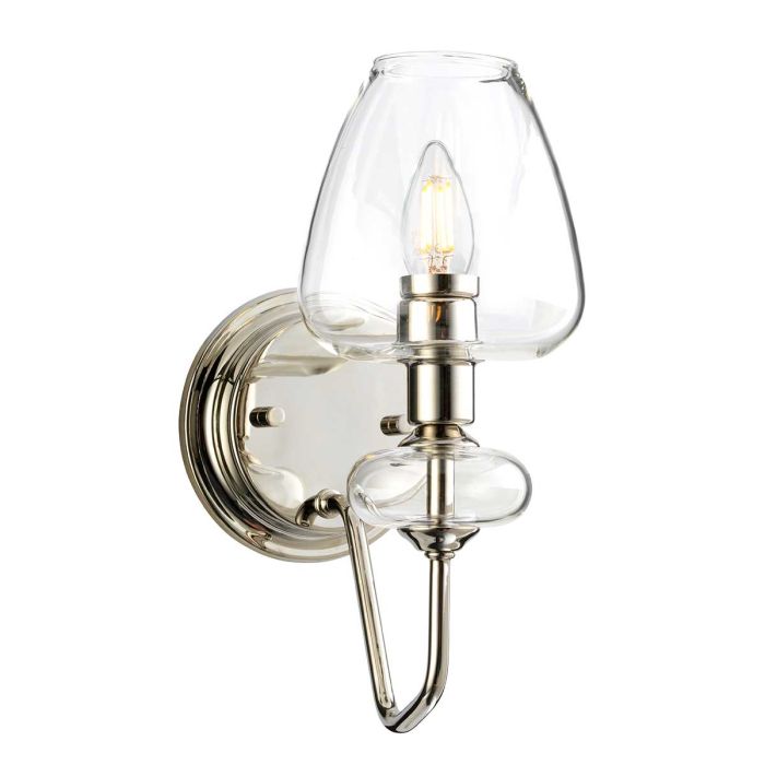 Armand 1 Light Wall Light - Polished Nickel