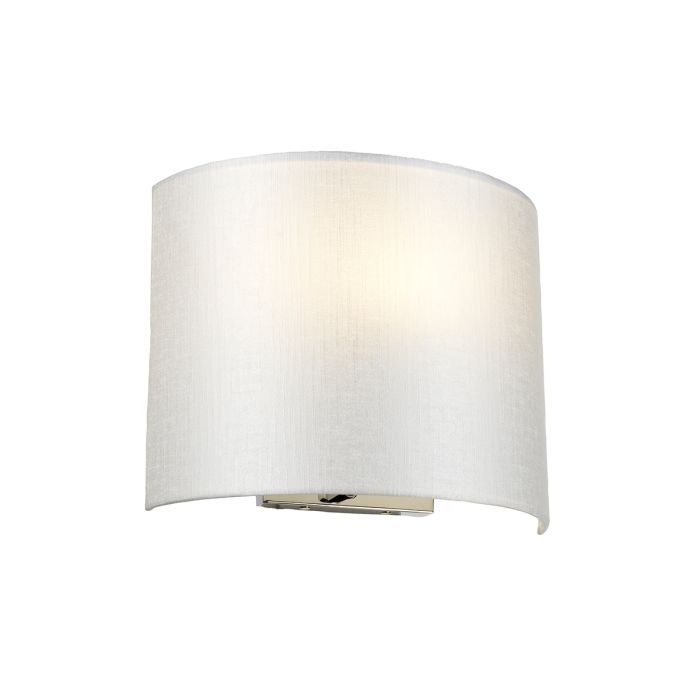 Cooper Medium Curved Wall Light with Polished Chrome Back Plate