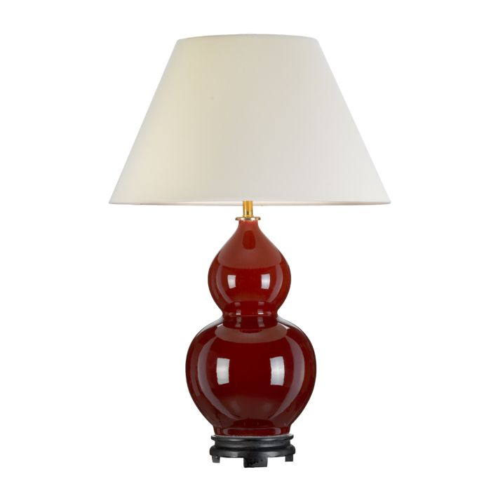 Harbin Gourd 1 Light Table Lamp with Tall Empire - Oxblood