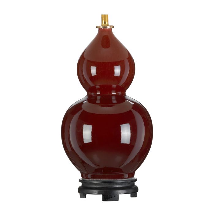 Harbin Gourd 1 Light Table Lamp - Base Only - Oxblood