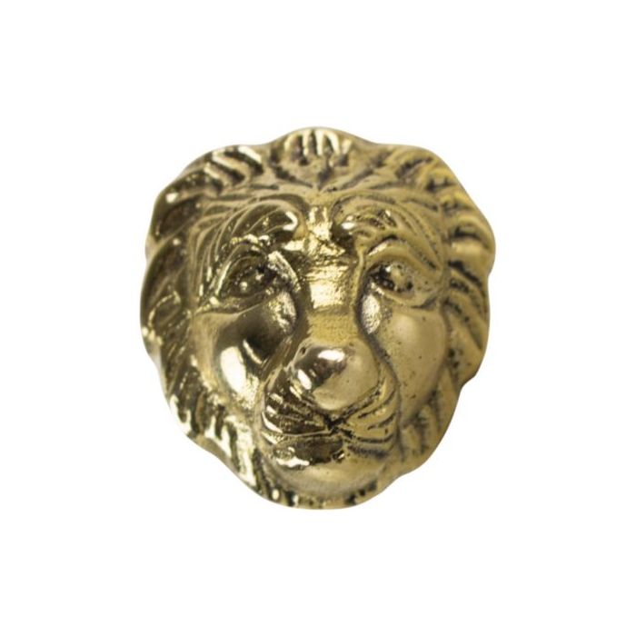gold doorknob lion