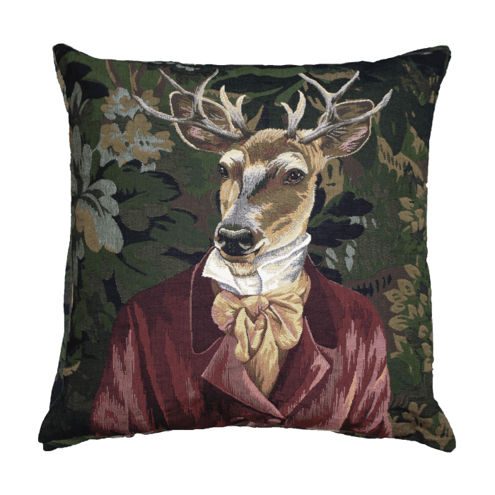 gobelin cushion baron deer purple 45x45cm