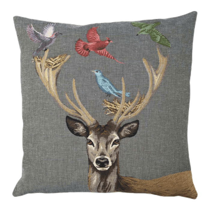 gobelin cushion funky deer nest 45x45cm