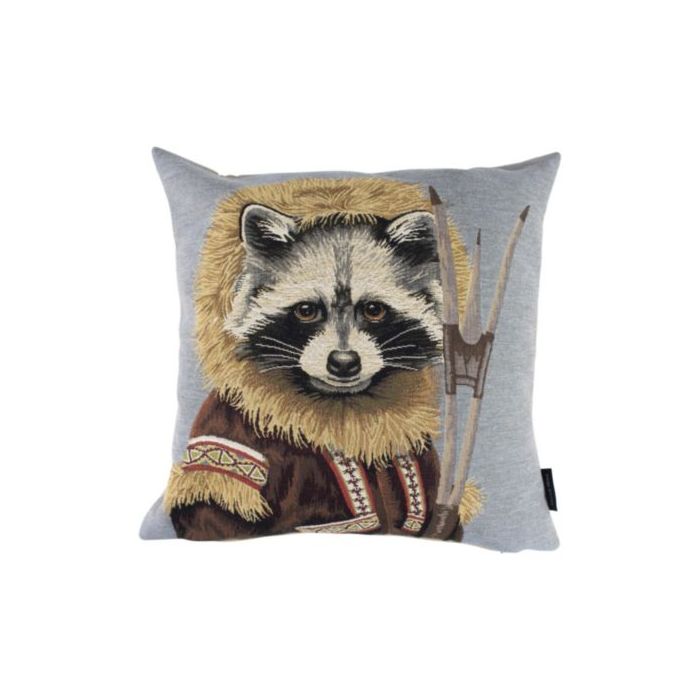 gobelin cushion coat raccoon 45x45cm