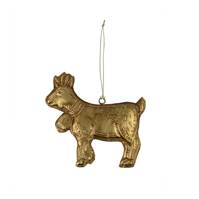 hanging decoration iron goat gold 15cm