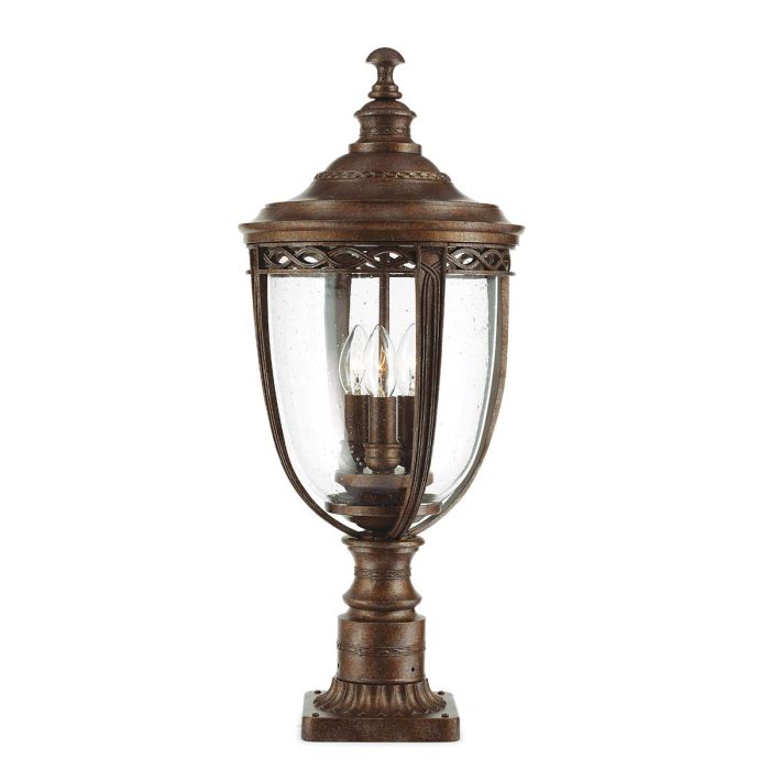 English Bridle 3 Light Large Pedestal