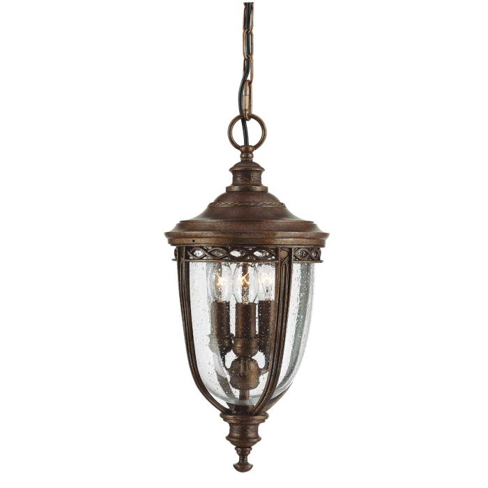 English Bridle 3 Light Medium Chain Lantern