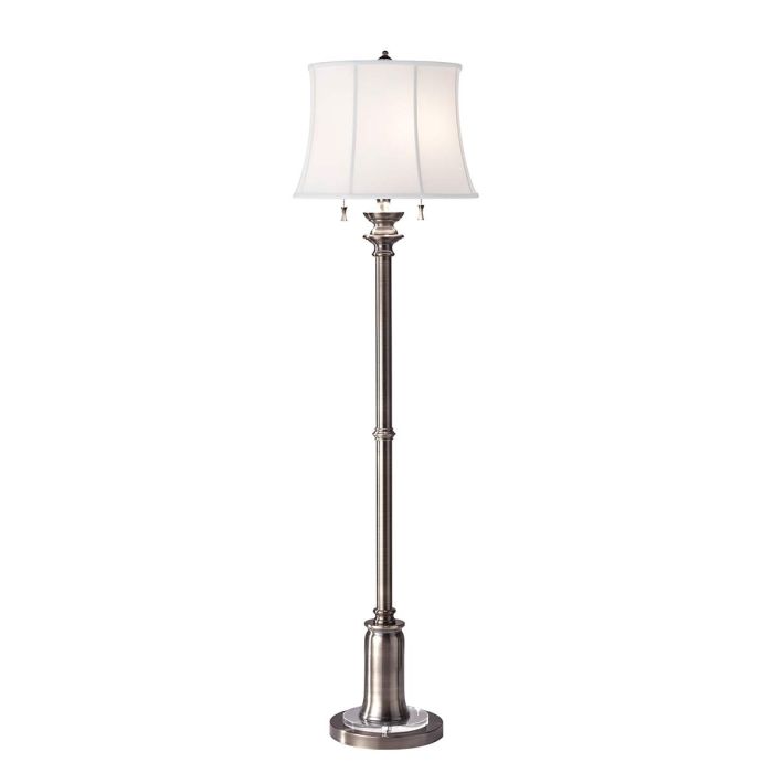 Stateroom 2 Light Floor Lamp - Antique Nickel