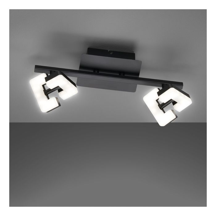 Luz de techo, Ray | 2x LED 4,5 W Incluido. | negro arena