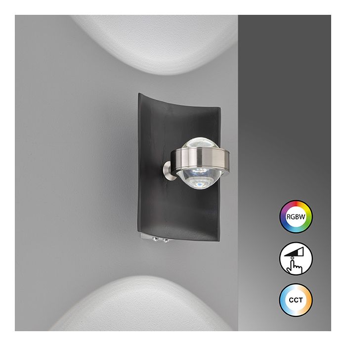 Lámpara de pared, Bondy | 1x LED 9,0 W  + 2,0W RGB