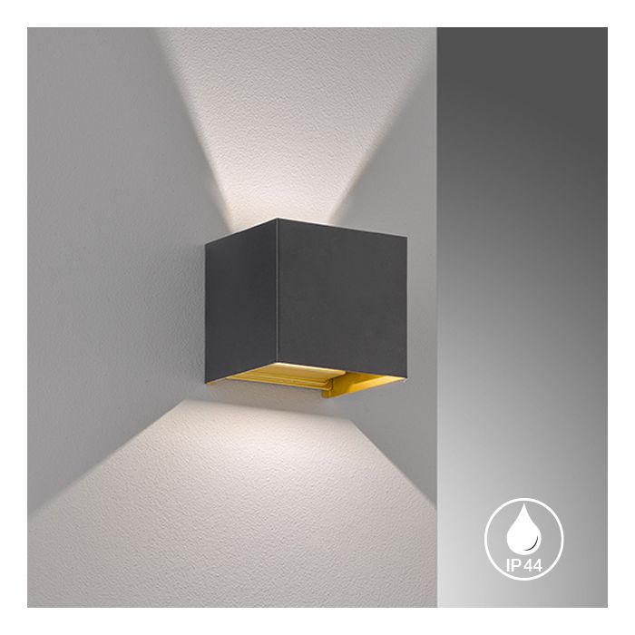 Lámpara de pared, luz exterior, Thore | 2x LED 3,0 W