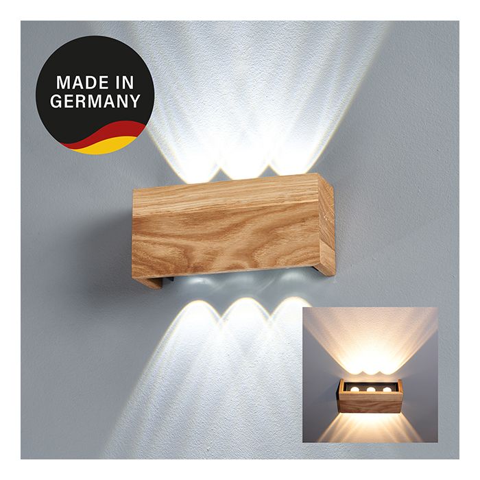 Lámpara de pared, SHINE-WOOD | 6x LED 1,5 W Incluido.