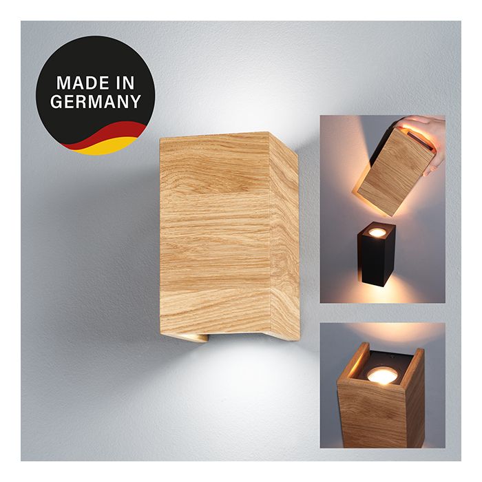 Lámpara de pared, SHINE-WOOD | 2x GU10 max. 4,0 W Incluido.