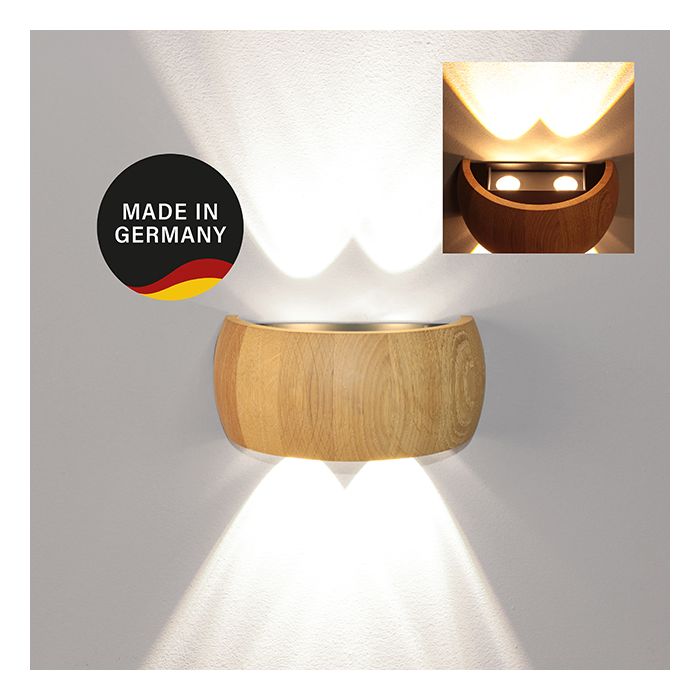 Lámpara de pared, SHINE-WOOD | 4x LED 2,5 W Incluido.